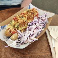 Hot dog at The Blue Bell in Conwy