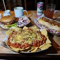3 bean chilli nachos at The Blue Bell in Conwy