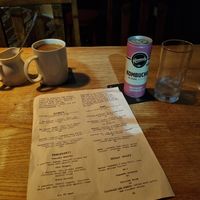 Menu and drinks at The Blue Bell in Conwy