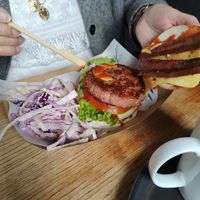 🌱the bacon is very smoked and quite thick. Loved it at The Blue Bell in Conwy