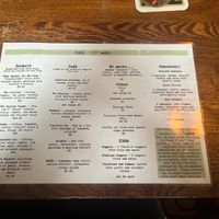 Menu, March 2022  at The Blue Bell in Conwy