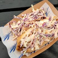 Dinoslaw Jnr. Hot Dog at The Blue Bell in Conwy