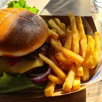 The squeeze burger at The Blue Bell in Conwy