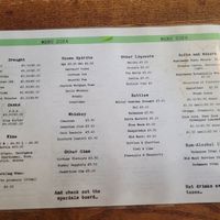 Drinks Menu at The Blue Bell in Conwy