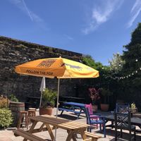 Lovely outside seating   at The Blue Bell in Conwy