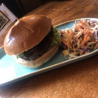 Zeppelin burger  at The Blue Bell in Conwy