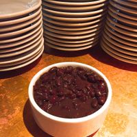 Vegan side of beans at Espíritu in New Orleans