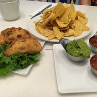yummy appetisers- we highly recommend the yummy samosas with mango dip at Ananda Fuara in San Francisco