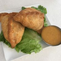 Huge samosas at Ananda Fuara in San Francisco