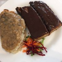 Neatloaf sliced for sharing at Ananda Fuara in San Francisco