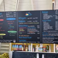 Their menu on 3/15/19 at Scoops & Brew in St Thomas
