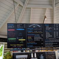 Menu! July 2019 at Scoops & Brew in St Thomas