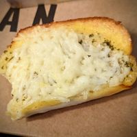 Vegan cheesy garlic bread at La Porchetta in Braybrook