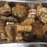 Delicious baklava and pastries  at Rose's Bakery in Corfu