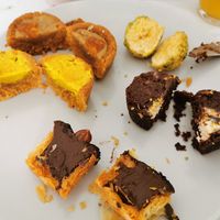 Vegan treats, can be kept out of the fridge at Rose's Bakery in Corfu