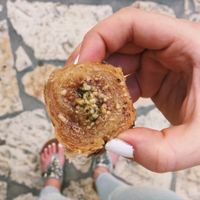 vegan baklava at Rose's Bakery in Corfu
