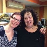 Me and Rosy meet again after 2 years :) at Rose's Bakery in Corfu