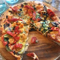 Veggie Patch pizza with vegan mozzarella  at La Porchetta in Auckland