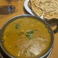 Veggie curry and parata naan bread   at Namaste in Hiroshima