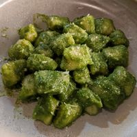 Vegan pesto gnocchi at Il Caminetto in Moonee Ponds