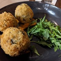 Vegan arancini balls at Il Caminetto in Moonee Ponds