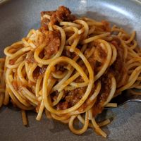 Vegan Bolognese at Il Caminetto in Moonee Ponds