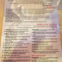 Menu  at Piola in Miami Beach