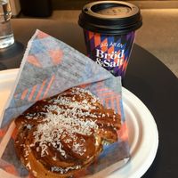 Vegan cinnamon bun! at Bröd & Salt - Sveavägen in Stockholm