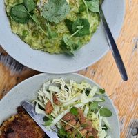 Grøddeller in front, pea bygotto behind at GRØD in Aarhus