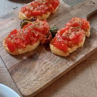 Bruschette pomodoro at Spritz in Antwerpen