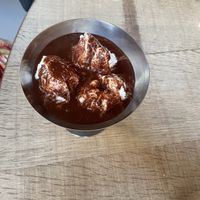 Ice cream with hot chocolate sauce   at Spritz in Antwerpen