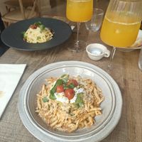 Pesto Trapanese e carbonara at Spritz in Antwerpen