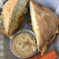 Curious Bear sandwich with cauliflower steaks at Serendipity Market & More in Frederick