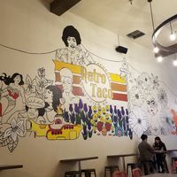 Artfully decorated walls at Retro Taco. at Retro Taco in Riverside