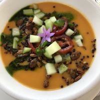 Summer Farm Gazpacho  at Flora Farms in San Jose Del Cabo