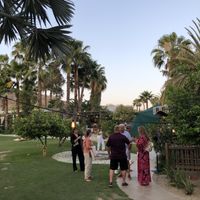 Just outside the restaurant seating area  at Flora Farms in San Jose Del Cabo