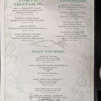 Menu  at Flora Farms in San Jose Del Cabo