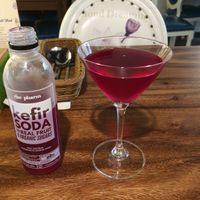 Dragomfruit kefir soda at Blue in Penang