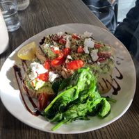 Smashed avo with vegan feta   at Love Madre in Cheltenham