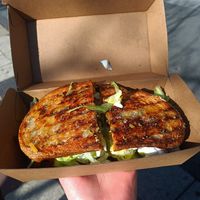 souvlaki toastie at Love Madre in Cheltenham