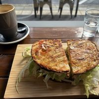 Cheeseburger toastie   at Love Madre in Cheltenham