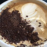 Love coffee when they use chocolate flakes! at Love Madre in Cheltenham