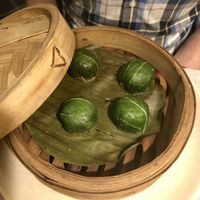 Steamed bok choy dumplings at Kiara Soul Kitchen in New Delhi