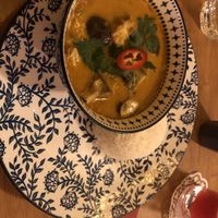 Hot vegan soup at Wau Restaurant in Amsterdam