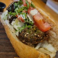 Falafel baguette at Eat Bar in Playa Del Carmen