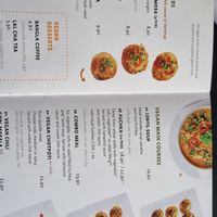 Vegan menu at Fuchka in Oulu
