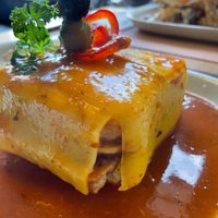 Traditional francesinha with sauce(vegan) at Tudo aos Molhos in Sao Joao Da Madeira