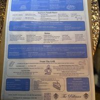 The menu on 02/04/2026 at The Pullman in Folkestone