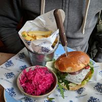 Spinach and quinoa burger at The Pullman in Folkestone