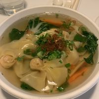 Good wonton soup at Golden Era Vegan Restaurant in San Francisco